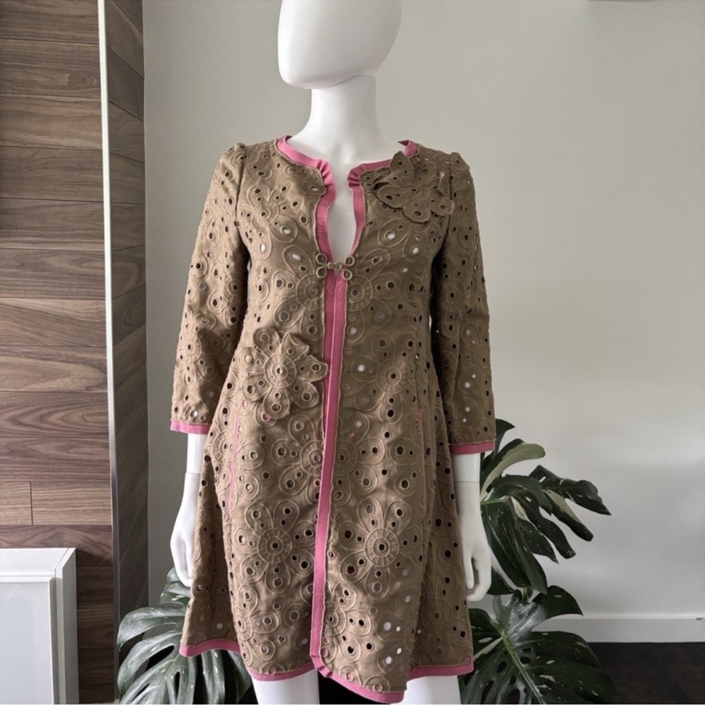 Moschino Cheapandchic Kimino Jacket Cardigan Embroidered Lace Sz 10 US♥️ - Picture 5 of 8